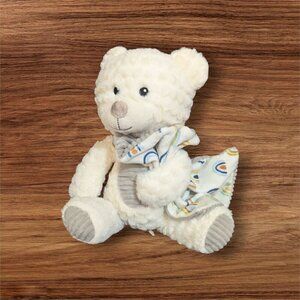 Spark Create Imagine Plush Bear w/ Blanket crinkle ears rattle lovey plush stuff
